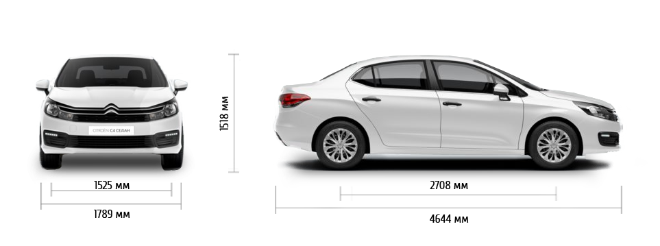 объем багажника citroen c4 sedan