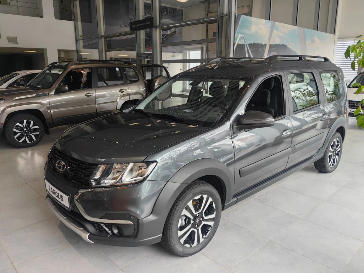LADA Largus Cross I Рестайлинг, Серебристо-темно-серый "Борнео" металлик, 1382604 рублей, вид 3