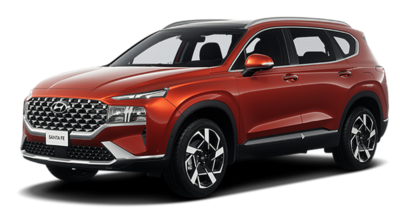 

Hyundai Santa Fe 3.5 (249 л.с.) 8AT AWD, Красно-оранжевый / lava orange