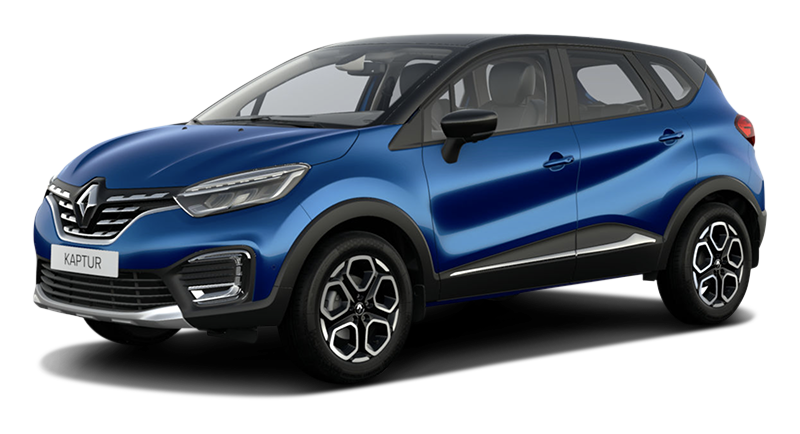 

Renault Kaptur 1.3 (150 л.с.) 5CVT FWD, Синий металлик с черной крышей;blue + noir