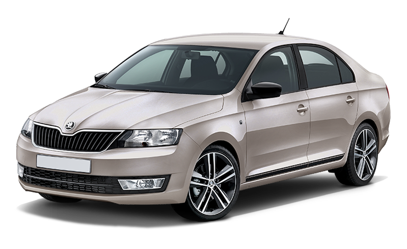 

Skoda Rapid 1.6 (110 л.с.) 6AT FWD, Бежевый titanium металлик с черной крышей