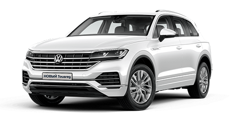 

Volkswagen Touareg New 2.0 (249 л.с.) 8AT AWD, Oryx pearl (белый перламутр)