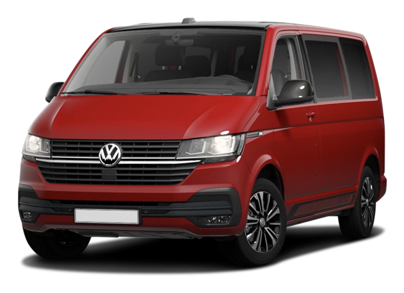 

Volkswagen Transporter Kombi 2.0 (110 л.с.) 5MT FWD, Вишнёво-красный